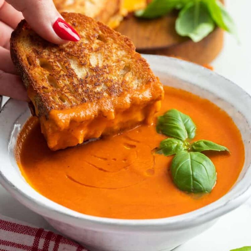 Tomato Soup with Grilled Cheese