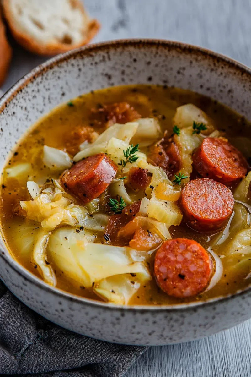 Cabbage and Sausage Soup