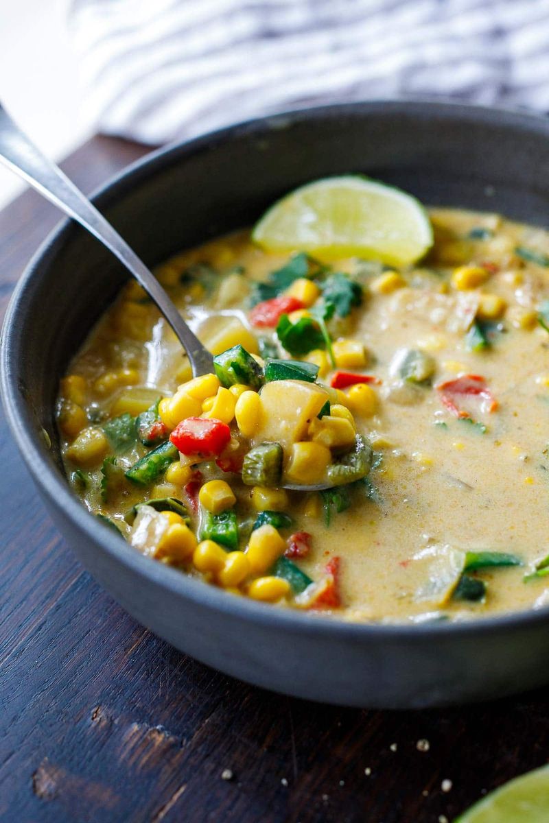 Sweet Corn and Poblano Chowder