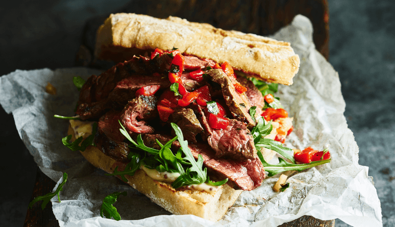 Steak and Arugula Panini