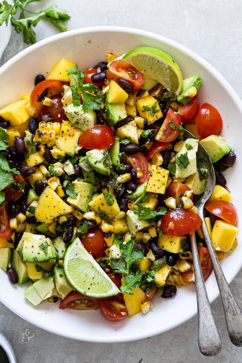 Mango and Black Bean Salad with Cilantro Lime Dressing