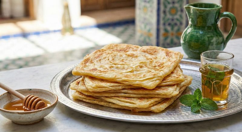 Morocco: Honeycomb Msemen Flatbread