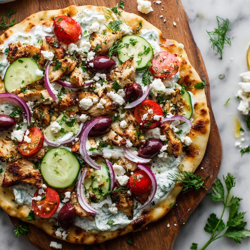 Greek Yogurt Tzatziki Flatbread