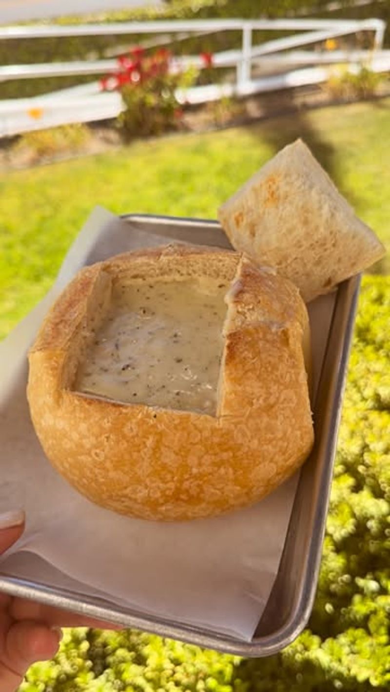 Clam Chowder in a Bread Bowl