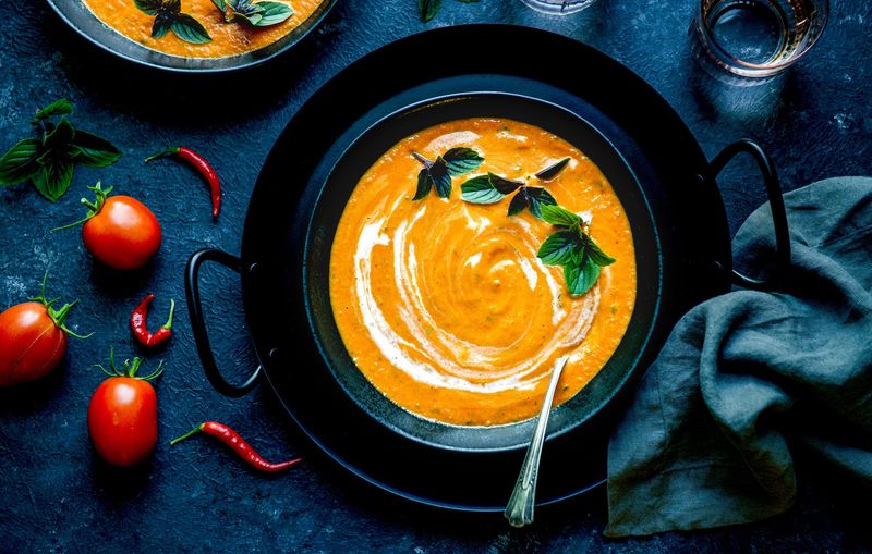 Roasted Tomato and Basil Soup