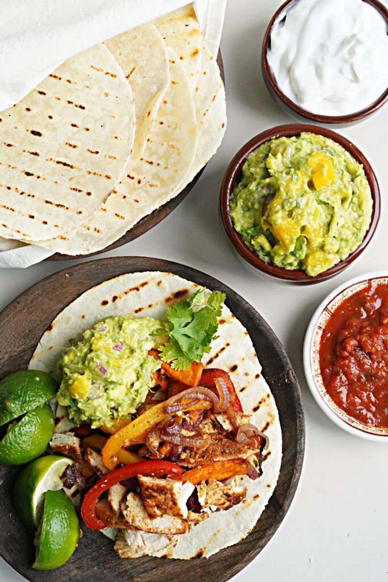 Chicken Fajitas With Homemade Guacamole