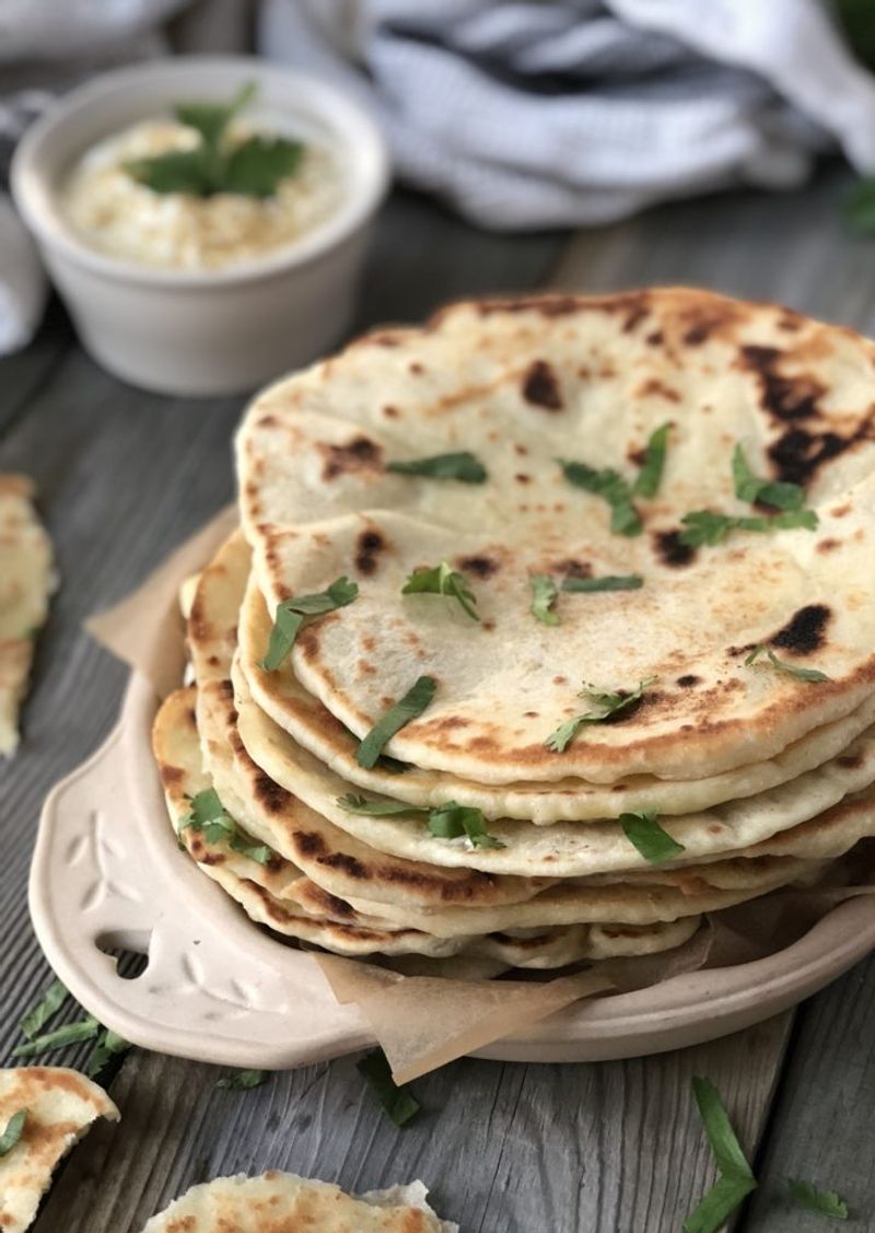 Homemade Flatbreads With Yogurt Dough