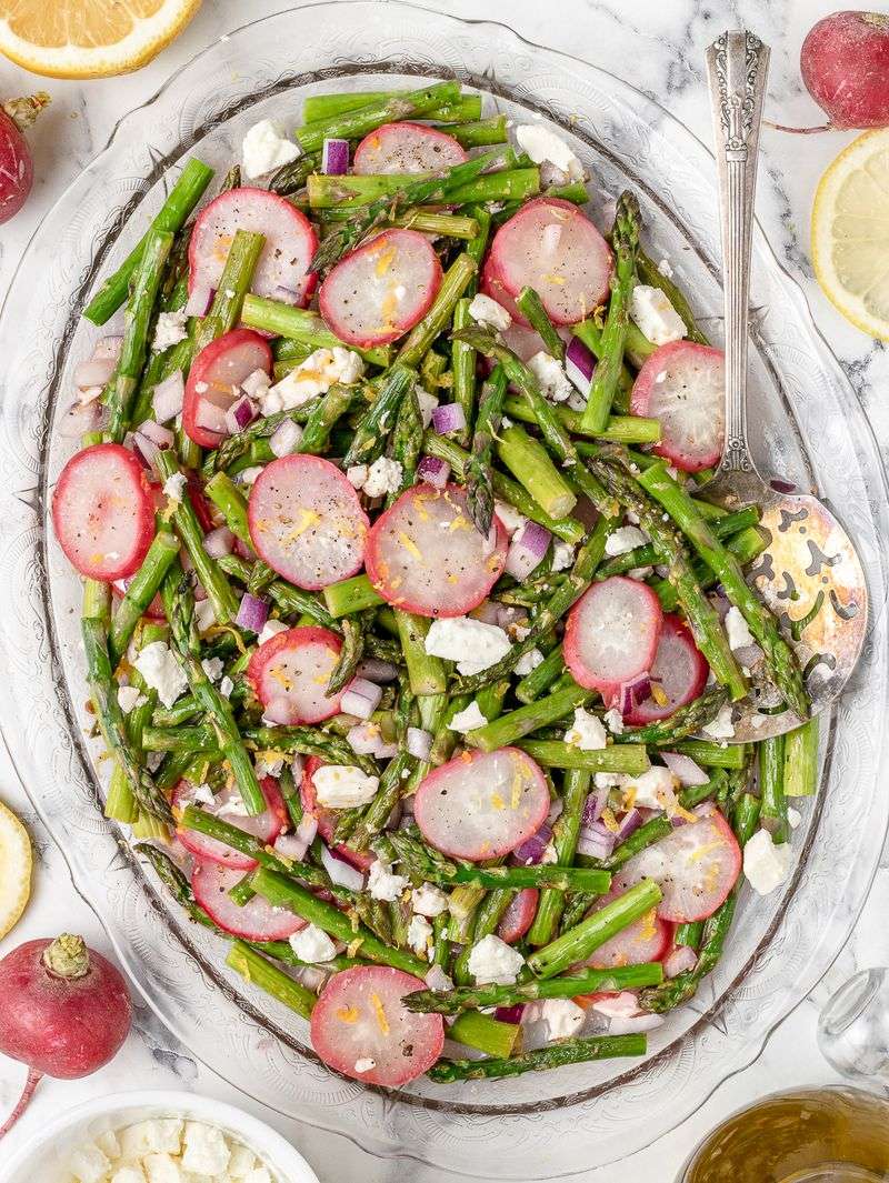 Asparagus and Radish Salad with Lemon Vinaigrette