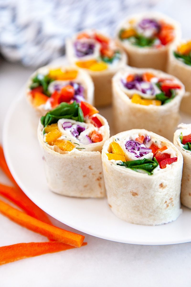 Veggie Cream Cheese Pinwheels