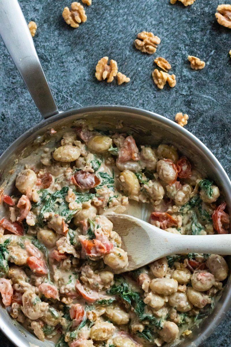 Gnocchi with Gorgonzola Cream Sauce and Walnuts