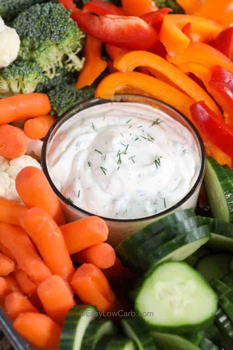 Keto Ranch Dip with Veggies