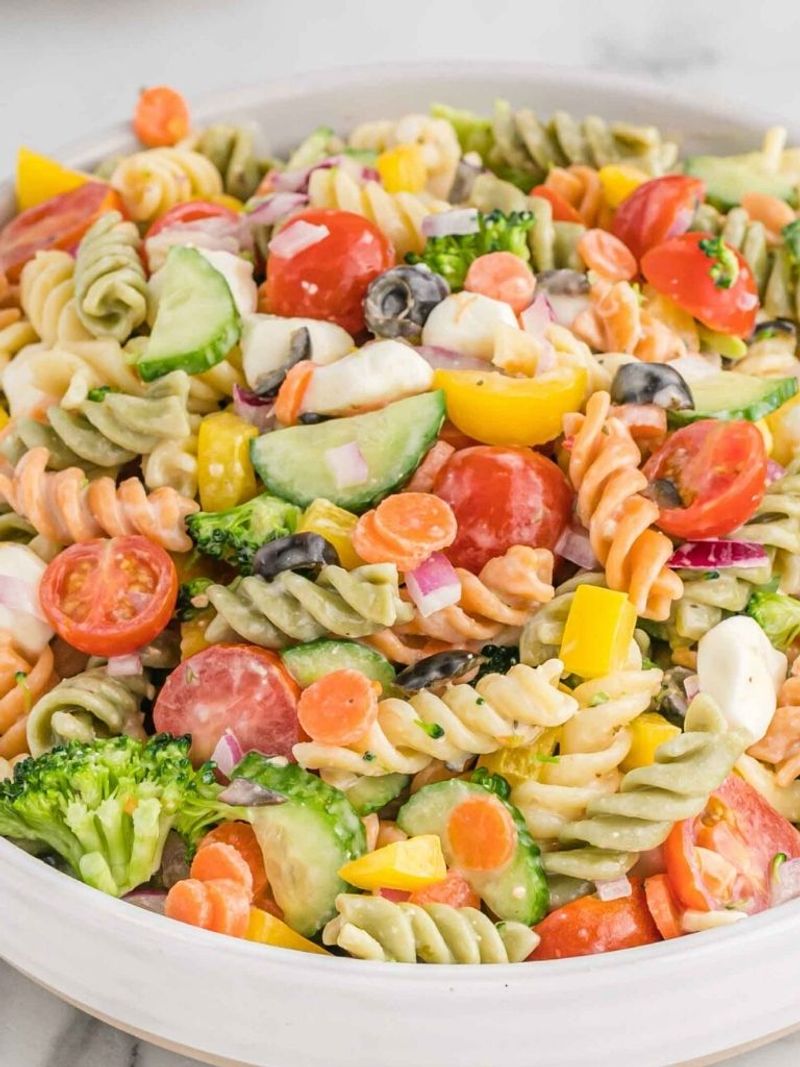 Rainbow Veggie Pasta Salad