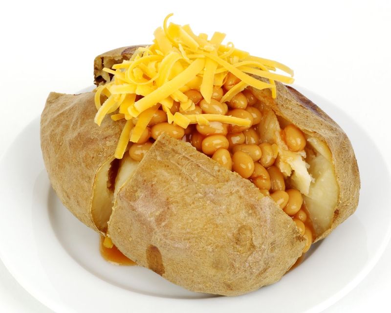 Jacket Potato with Cheese and Beans