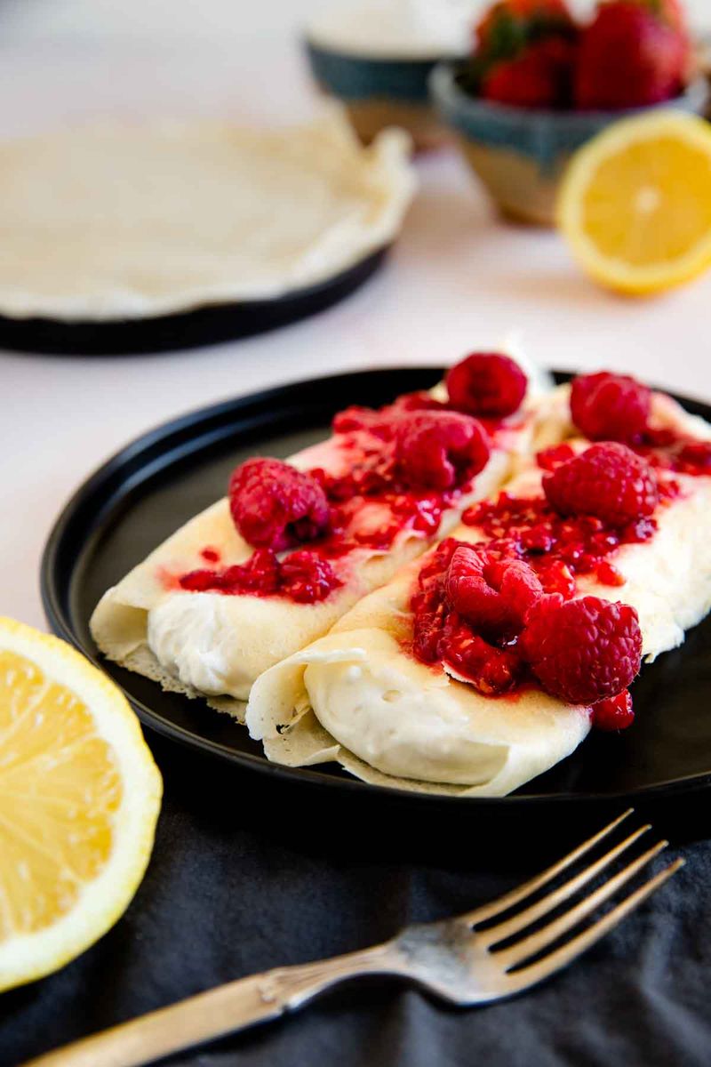 Ricotta and Fruit Stuffed Crepes