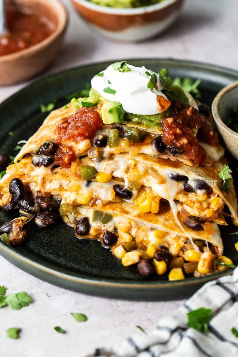 Cheesy Black Bean Quesadillas