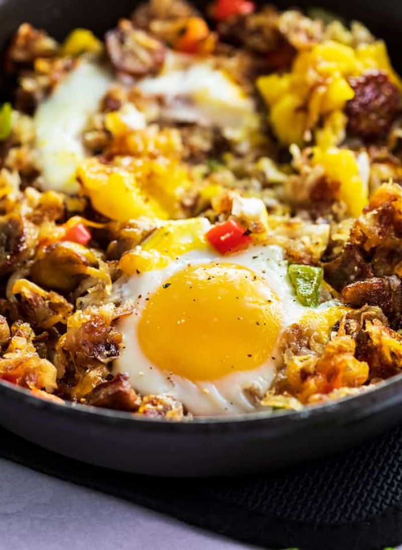 Frozen Potato Hash With Eggs