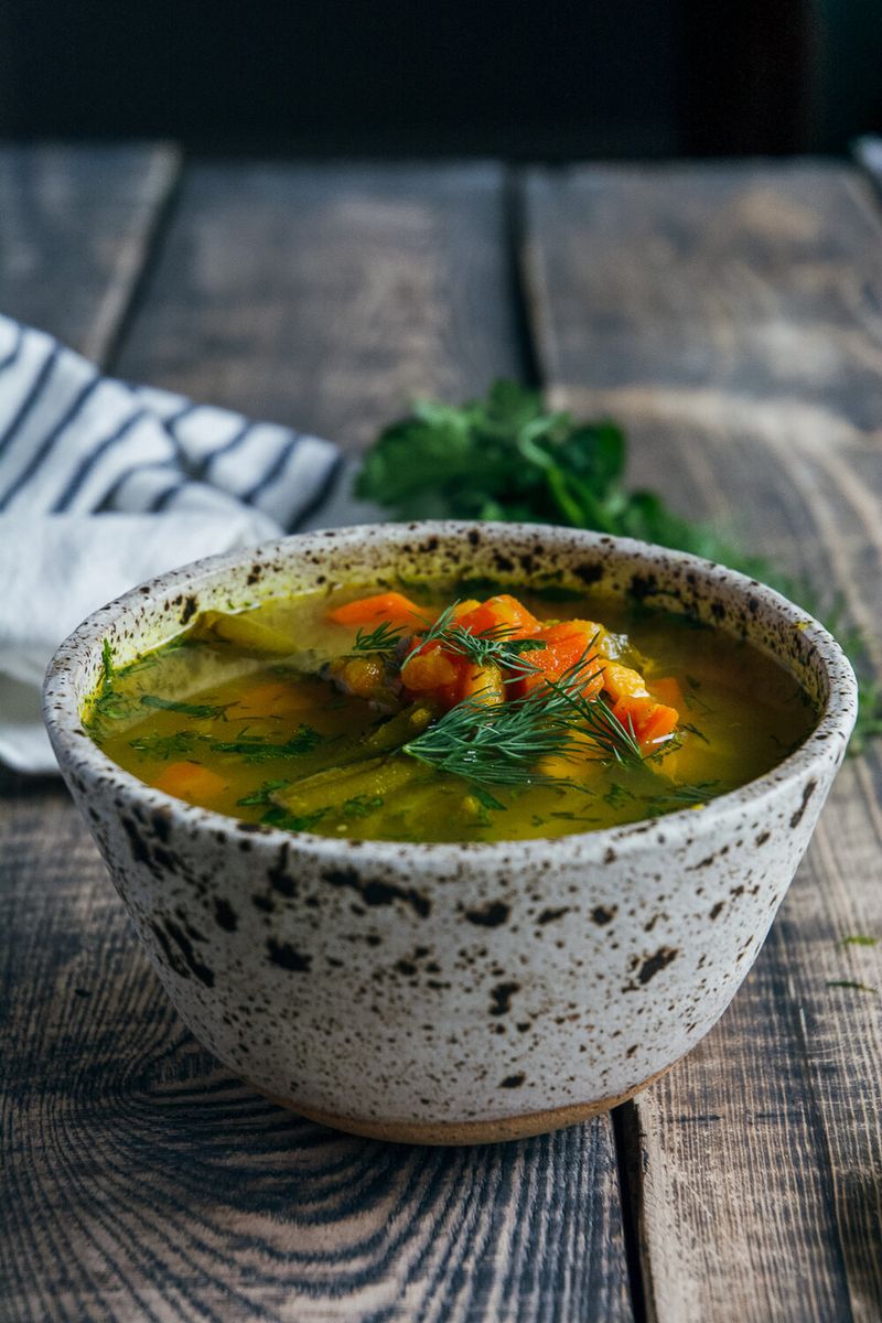 Celery and Leek Bone Broth Soup