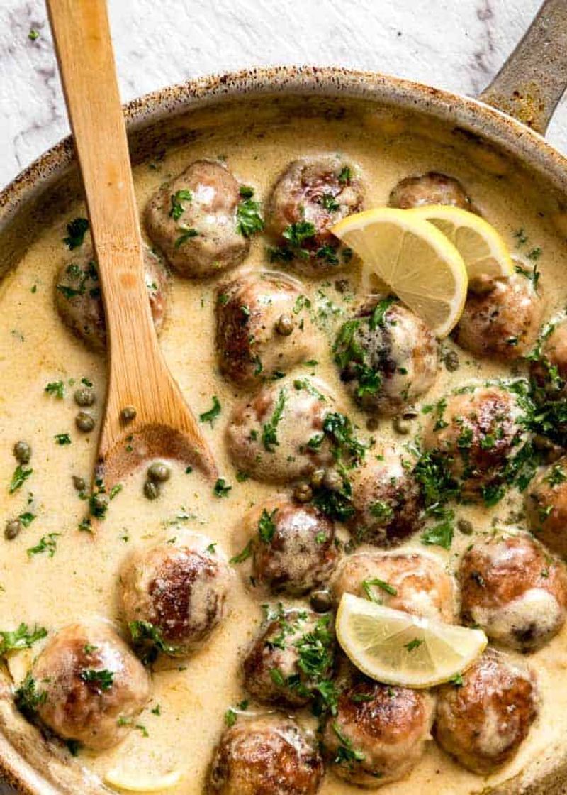 Lemon Chicken Piccata Meatballs