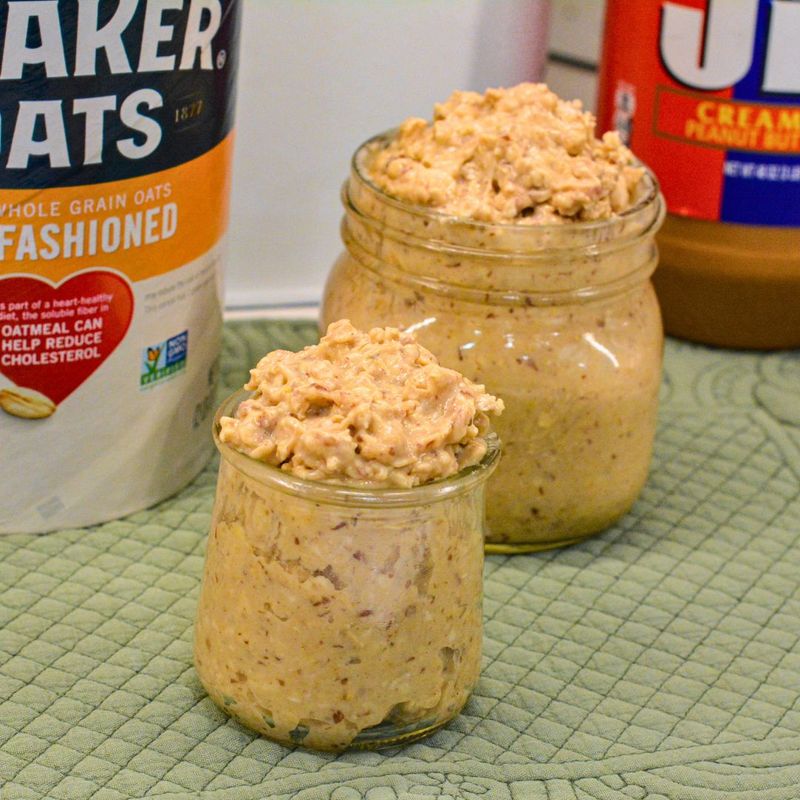 Overnight Oats with Protein Powder and Peanut Butter