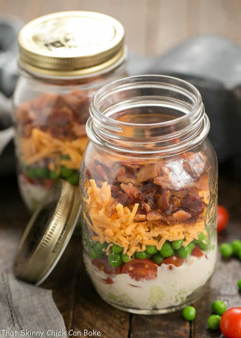 Mason Jar Layered Salad