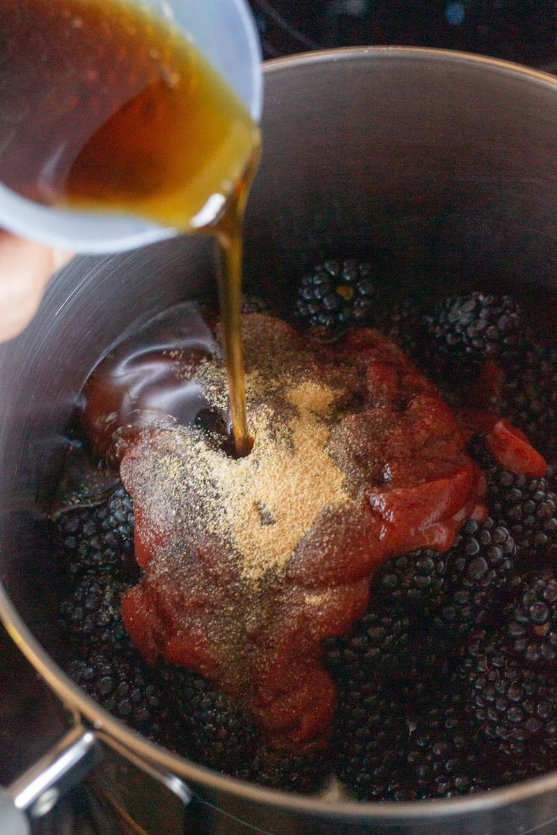 Simmer Berries Into a BBQ Sauce