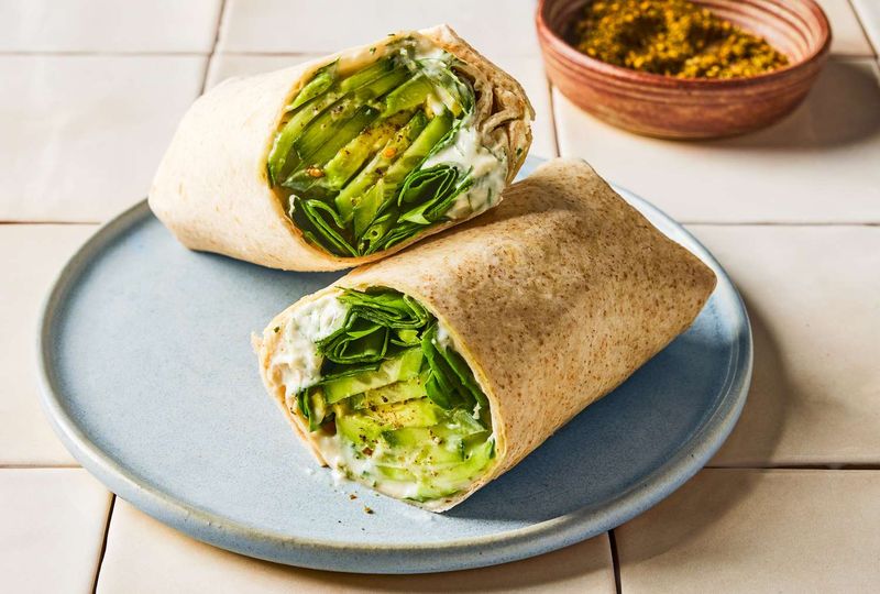 Spinach and Hummus Wrap