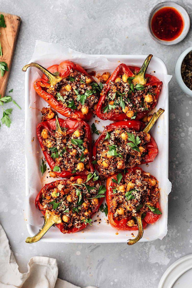 Stuffed Bell Peppers with Quinoa and Vegetables
