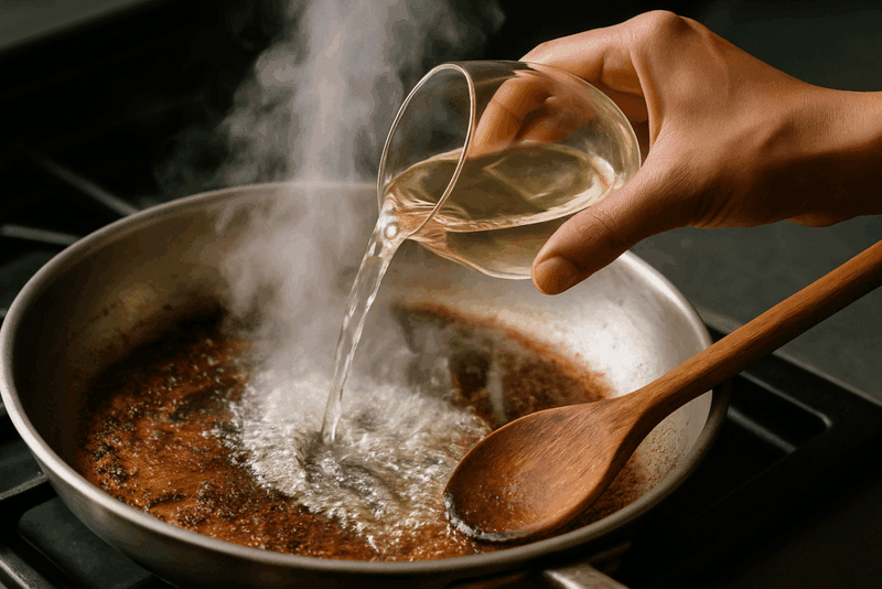 Deglaze the Pan to Make a Quick Sauce