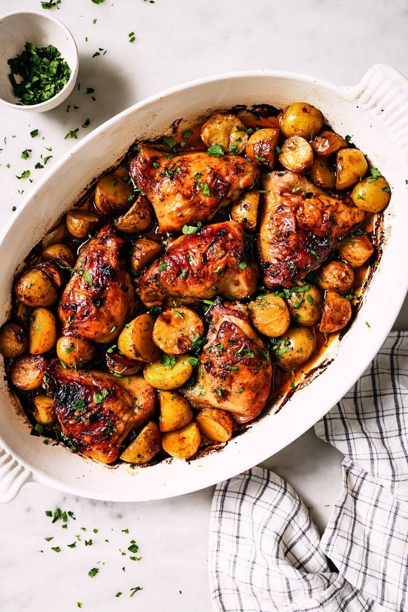 Baked Chicken Thighs with Potatoes