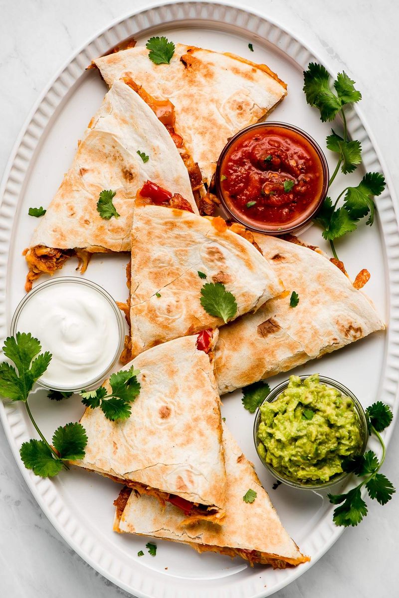 Chicken Quesadillas with Salsa