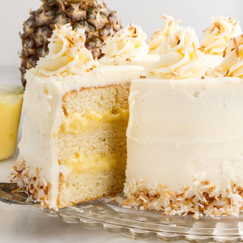 Coconut Pineapple Tropical Spring Cake
