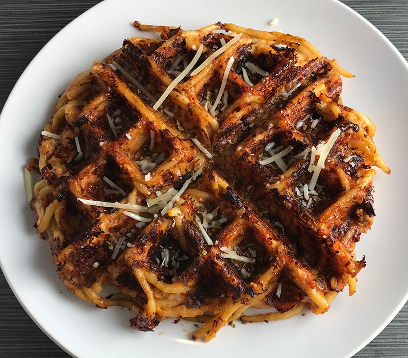 Press It Into Pasta Waffles