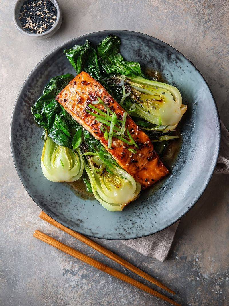 Miso Butter Salmon with Bok Choy