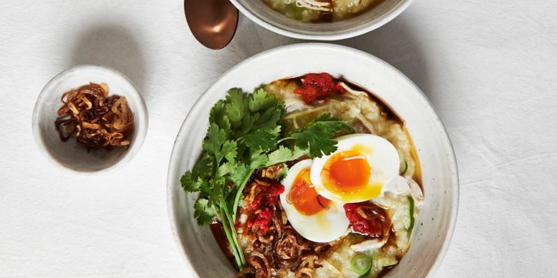 Bone Broth With Soft-Boiled Egg and Greens