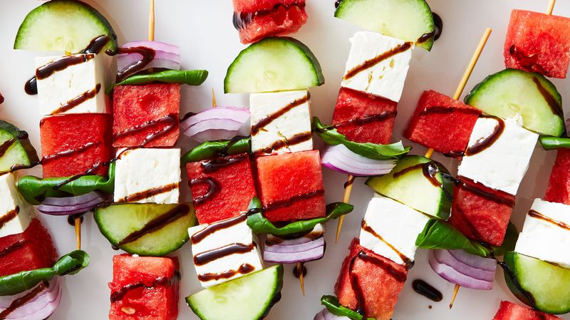 Watermelon Feta Skewers