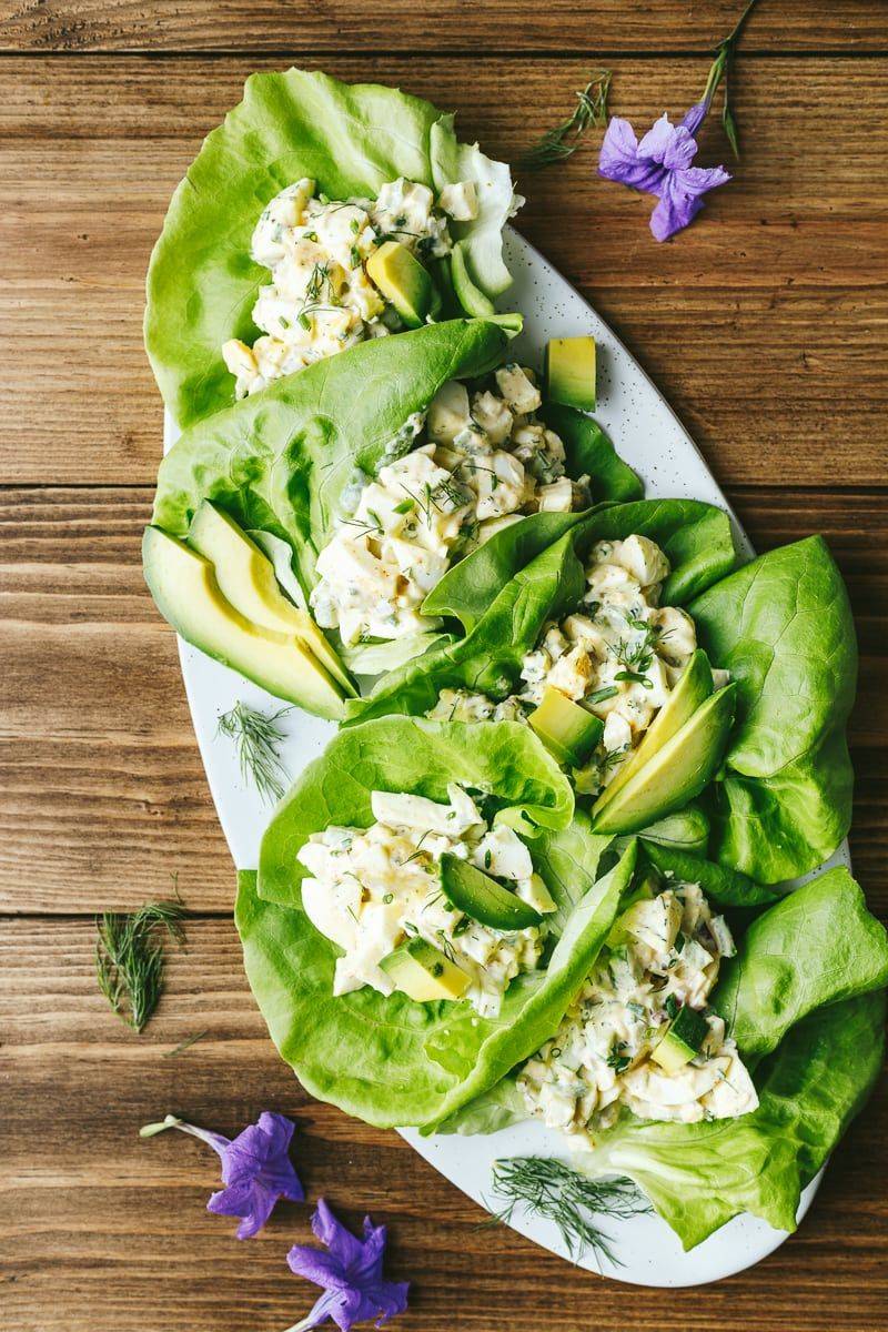 Egg Salad Lettuce Wraps