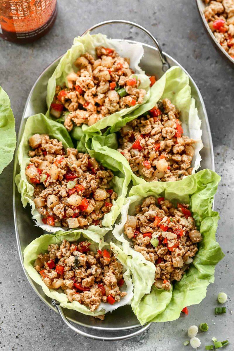 Lemon Herb Chicken Lettuce Wraps
