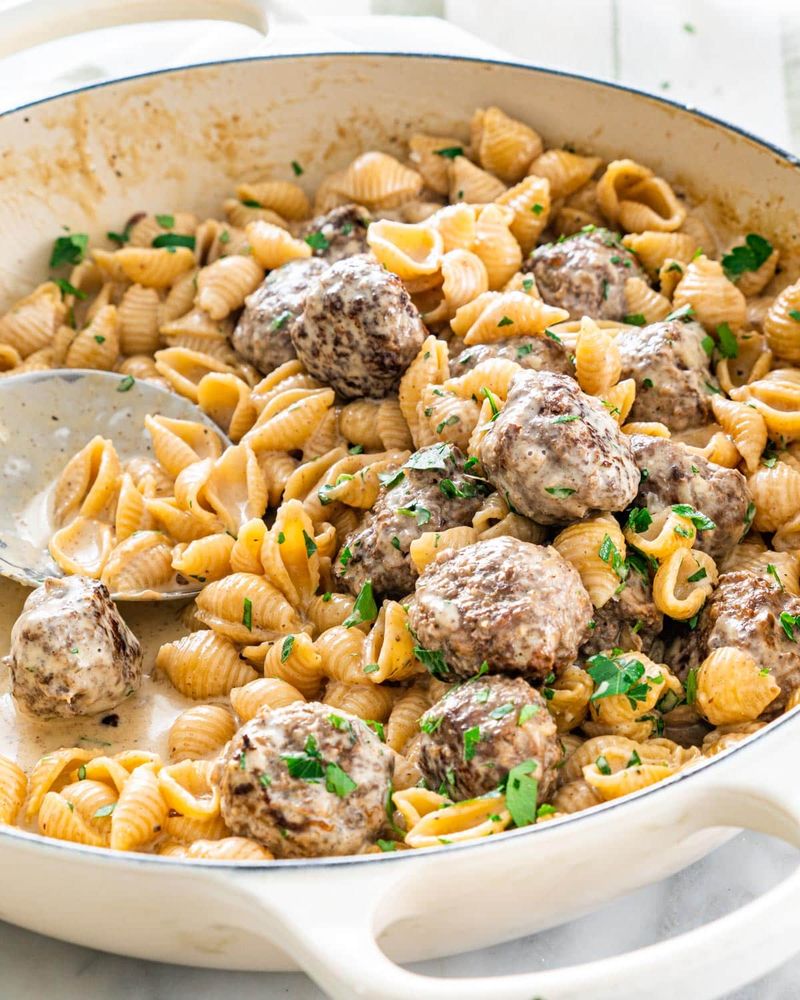 Mini Meatballs With Pasta