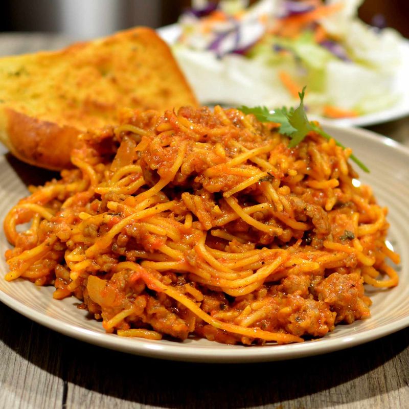 Spaghetti With Mild Meat Sauce