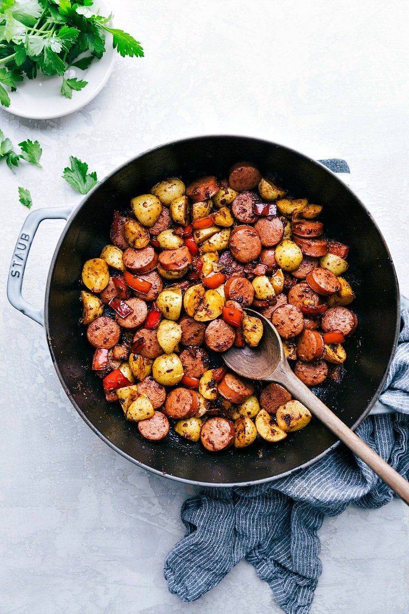 Simple Sausage And Potato Skillet