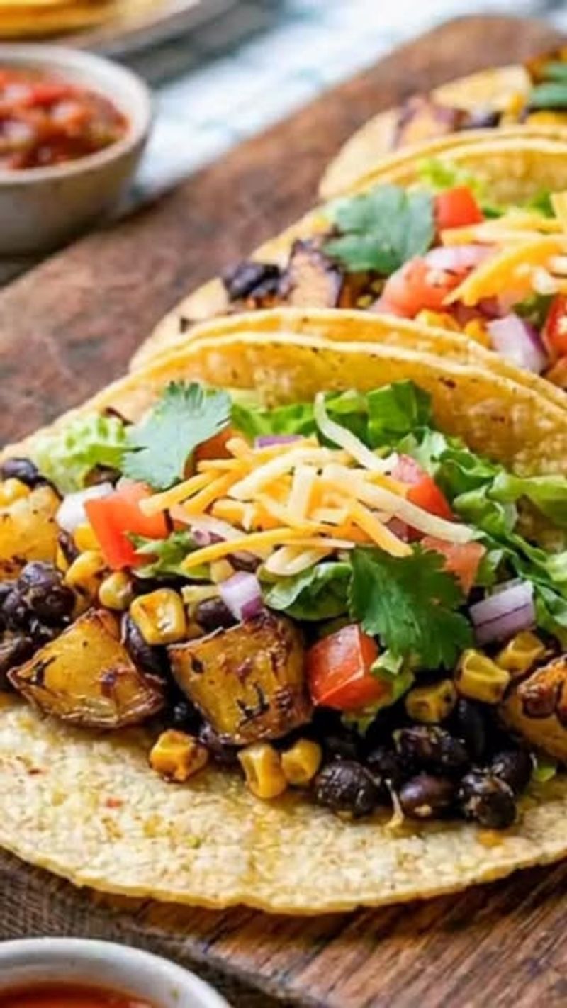 Smoky Black Bean Tacos with Mango Salsa