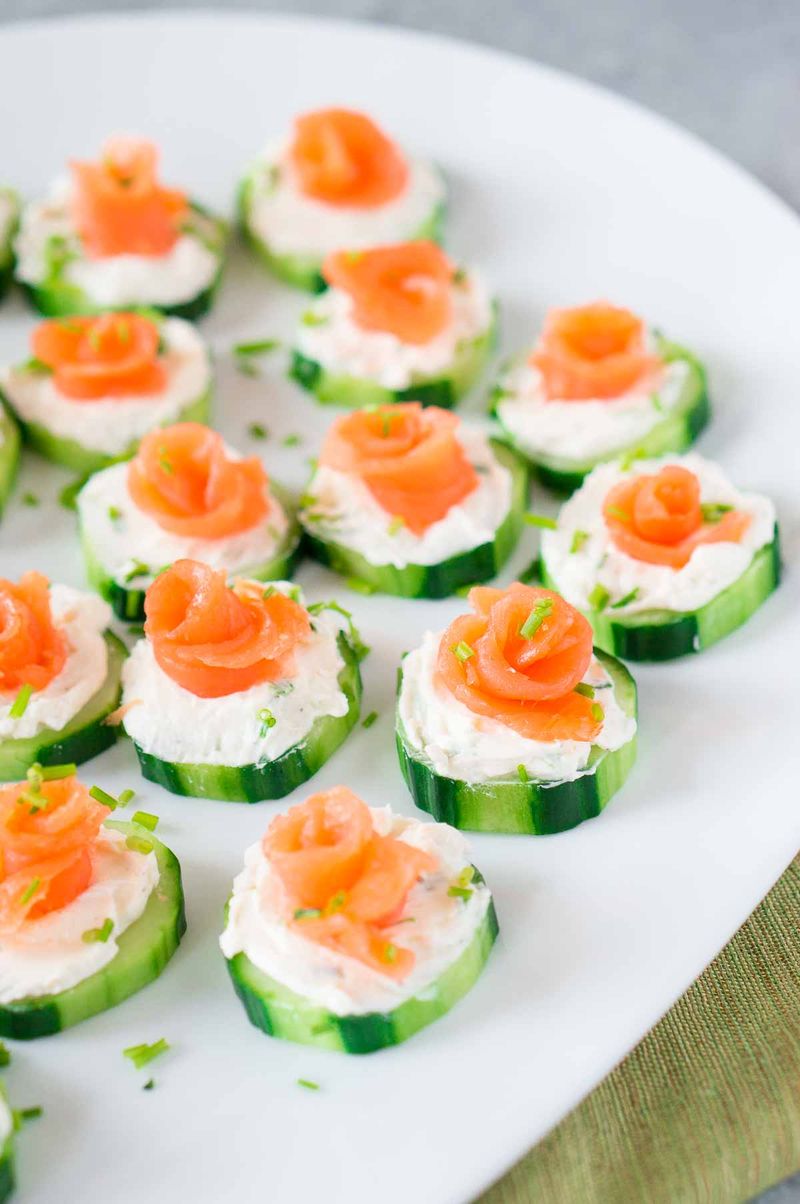Smoked Salmon Cucumber Rounds