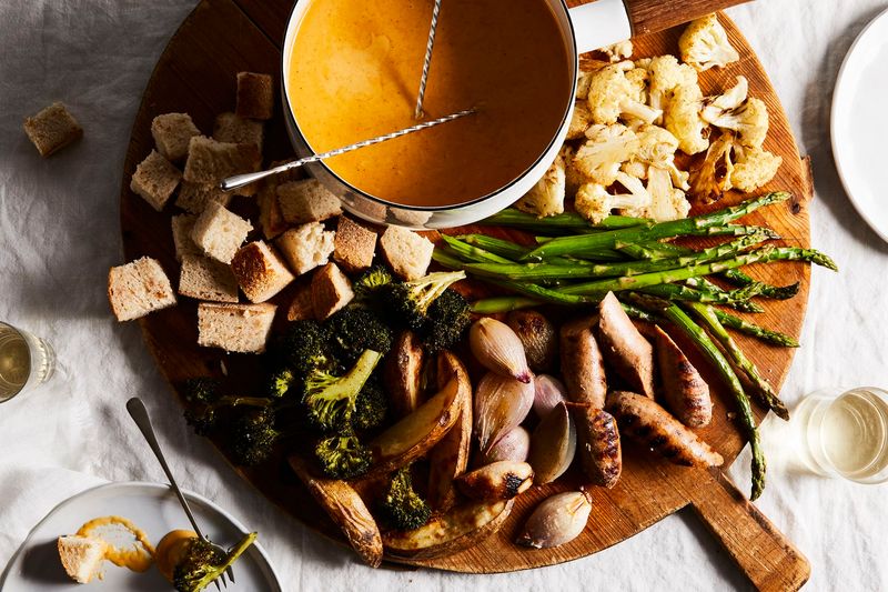 Cheese Fondue as a Full Meal