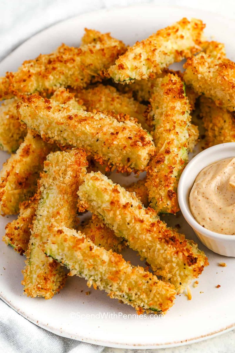 Crispy Parmesan Zucchini Fries