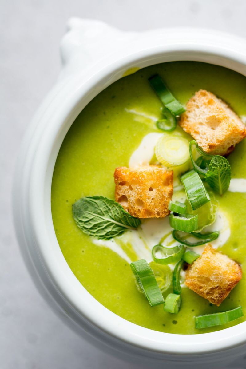 Creamy Pea Soup With Fresh Mint