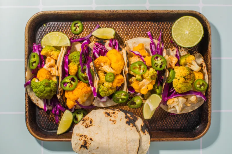 Rainbow Veggie Tacos