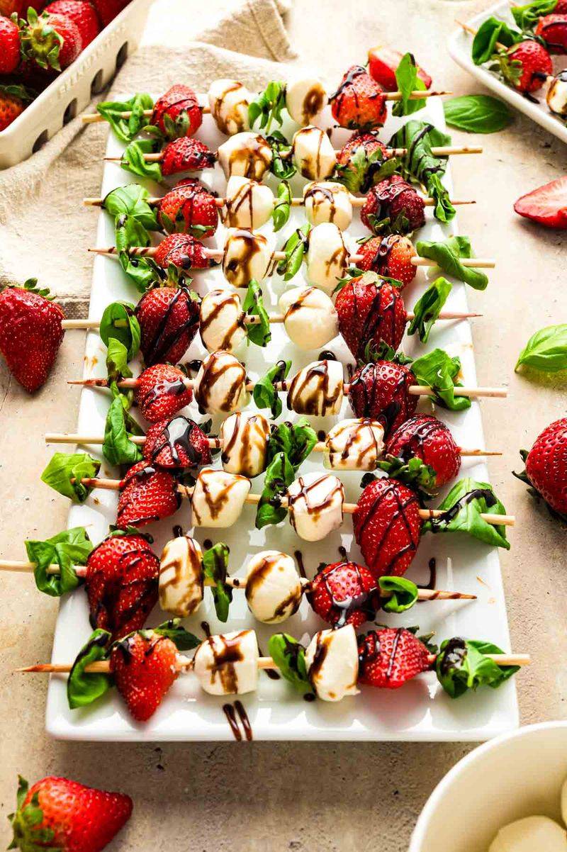 Strawberry Caprese Skewers