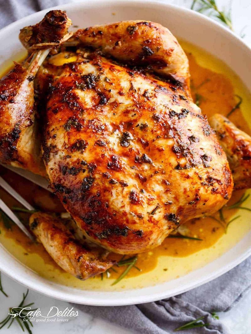 Honey Garlic Butter Roast Chicken