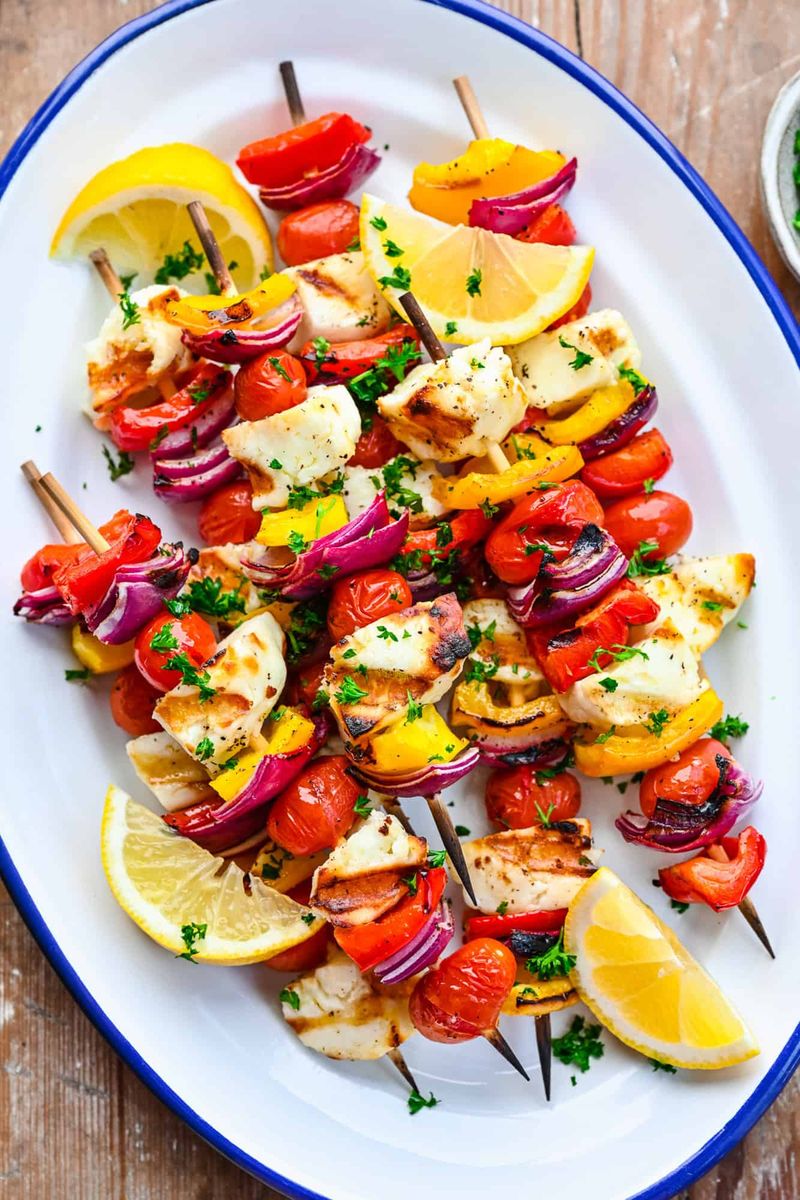 Grilled Halloumi Skewers