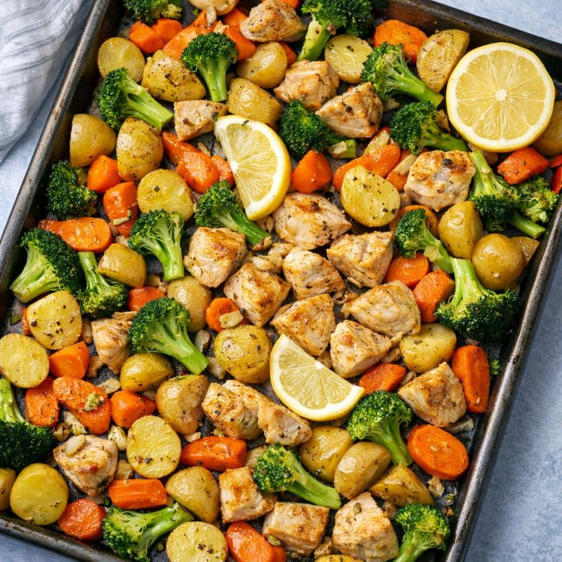 One-Pan Lemon Garlic Chicken and Veggies